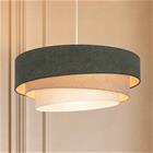 Trio-riippuvalo, vihreä/beige, Ø 60 cm, tekstiili, E27