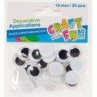 Koristeelliset koristesilmät 18mm 24el - Craft with Fun - Craft with Fun
