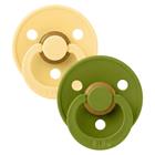 BIBS Pacifier Colour Anatomical Latex Pale Butter/Wasabi Size 1 2