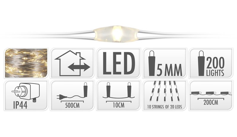 H&S hopea 200 led valonauha – kuva 1/2