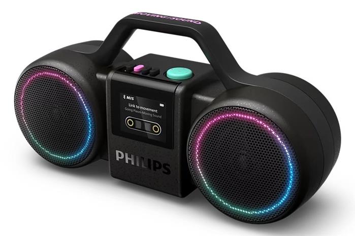 Philips The Roller Stereo portable speaker Black 60 W