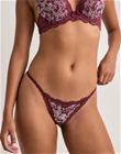 Nelly - Punainen - Contrast Lace Thong