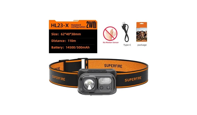 Superfire HL23-X -otsalamppu – kuva 1/2