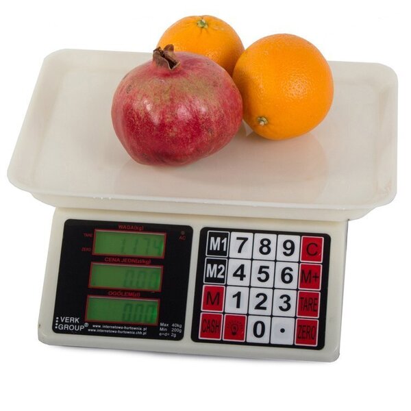 Keittiövaaka Elektroninen kauppavaaka hinnanlaskennalla, 40kg (askel 2g)