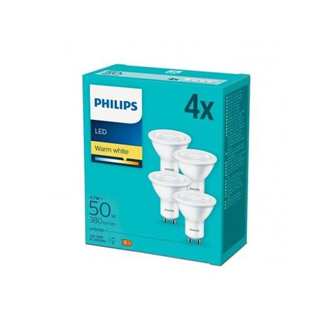 SETTI 4x LED-polttimo Philips GU10/4,7W/230V 2700K