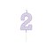 Globos Cake candle 4.5cm Pastel Lilac no. 2 – kuva 1