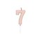 Globos Cake Candle 4.5cm Metallic Rose Gold no. 7 – kuva 1