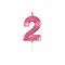 Globos Cake Candle 6cm Metallic Light Pink no. 2 – kuva 1