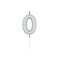 Globos Cake Candle 4.5cm Metallic Silver no. 0 – kuva 1