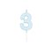 Globos Cake candle 4.5cm Pastel Blue no. 3 – kuva 1