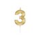 Globos Cake Candle 6cm Metallic Gold no. 3 – kuva 1