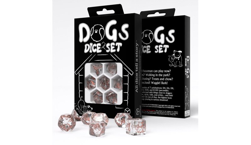 Noppasetti: Dogs - Dice Set Bubbles ROPE – kuva 1/1