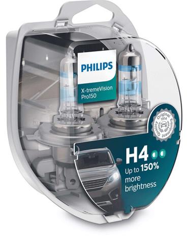 Philips X-tremeVision Plus - H4 - 60/55W - 12V - 2 stk.
