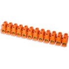 Termoplastinen liitin 12 paikkaa 6mm² oranssi