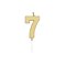 Globos Cake candle 4.5cm Metallic Gold no. 7 – kuva 1