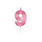 Globos Cake Candle 6cm Metallic Light Pink no. 9 – kuva 1