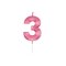 Globos Cake Candle 6cm Metallic Light Pink no. 3 – kuva 1