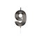 Globos Cake Candle 6cm Metallic Black no. 9 – kuva 1