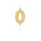 Globos Cake Candle 4.5cm Metallic Gold no. 0 – kuva 1