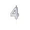 Globos Cake Candle 6cm Metallic Silver no.4 – kuva 1