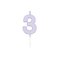 Globos Cake candle 4.5cm Pastel Lilac no. 3 – kuva 1