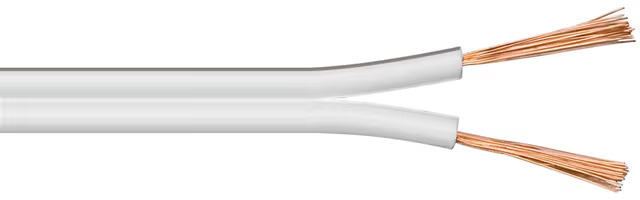 Pro Speaker cable white CCA 50 m - 50 m roll cable d