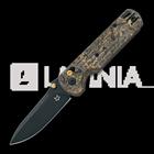 Fox Knives Gabi - Blackwashed PVD - Gold Dark Matter Carbon Fiber kääntöveitsi