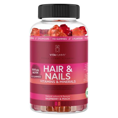 VitaYummy Hair & Nails Mix Raspberry & Peach 110 stk.