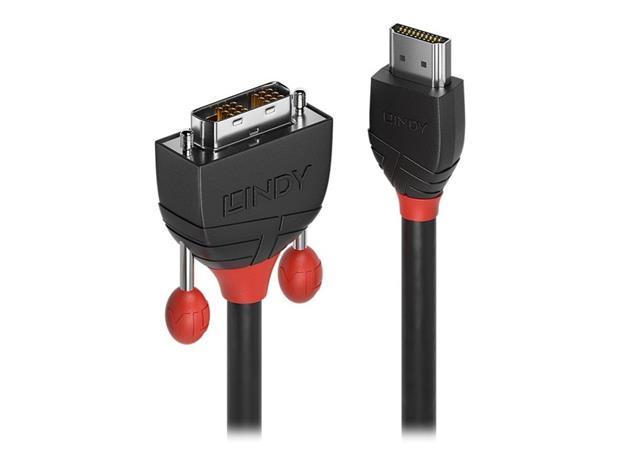 Lindy Black Line adapter cable - HDMI / DVI - 3 m – kuva 3/3