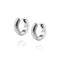 Mockberg Ribbed Hoops Silver Medium korvakorut MO296 – kuva 1