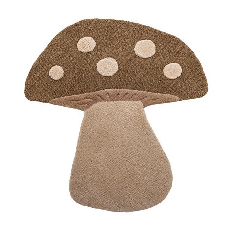 Bloomingville MINI - Mushroom Rug - Brown - Wool – kuva 1/5