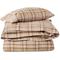 Lexington Checked Vuodevaatteet 220x220 + 50x60x2 Cm Fudge / t / Viikuna - Vuodevaatesarjat Puuvilla Beige - 12630001-2409-S305 – kuva 1