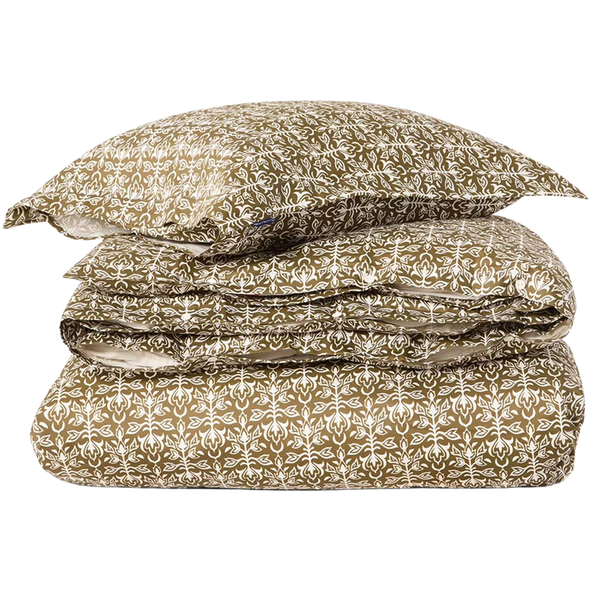Lexington Ornament Vuodevaatteet 220x220 + 50x60x2 Cm Olive / Valkoiset - Vuodevaatesarjat Puuvilla Valkoinen - 12630013-8060-S305
