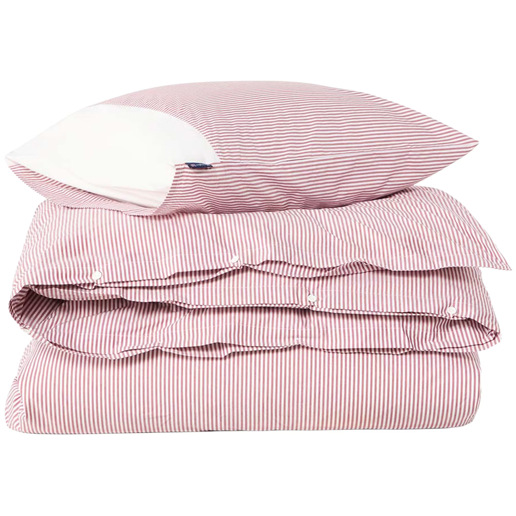 Lexington Striped Vuodevaatteet 220x220 + 50x60x2 Cm Viikuna / Valkoiset - Vuodevaatesarjat Puuvilla Valkoinen - 12630025-2875-S305