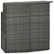 vidaXL Puutarhan baaripöytä harmaa 120x55x110 cm polyrottinki – kuva 6