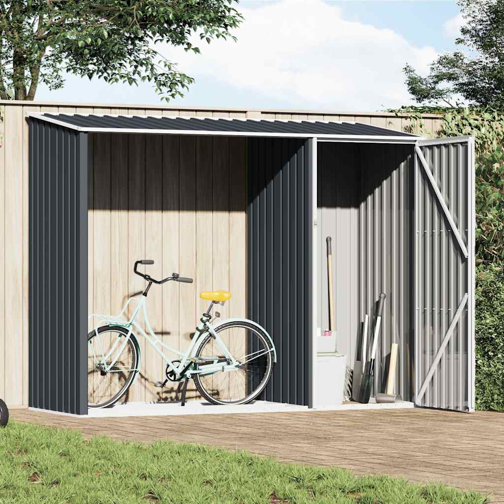 vidaXL Puutarhan polttopuuvaja antrasiitti 245x98x159 cm galv. teräs