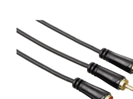 Hama 1 Phono to 2 Phono Subwoofer Cable 7.5m