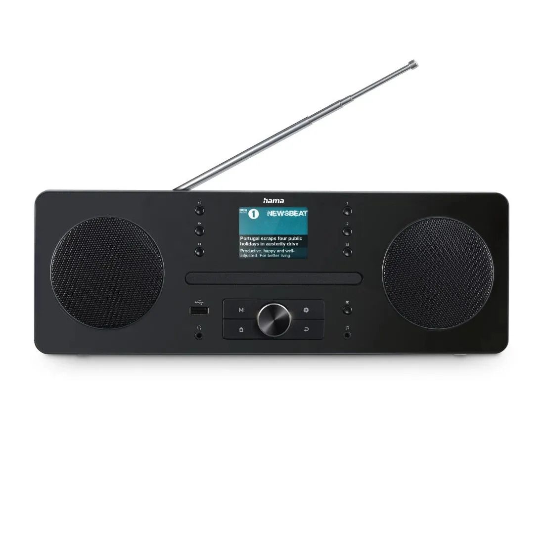 Hama DR1560CBT -digitaaliradio DAB+/FM-tuella, CD-soittimella ja Bluetoothilla, musta/harmaa