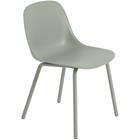 Muuto Fiber Tuoli Ulkona Käytettävä - Puutarhatuolit Kierrätetty Muovi Dusty Green - FIOSID03