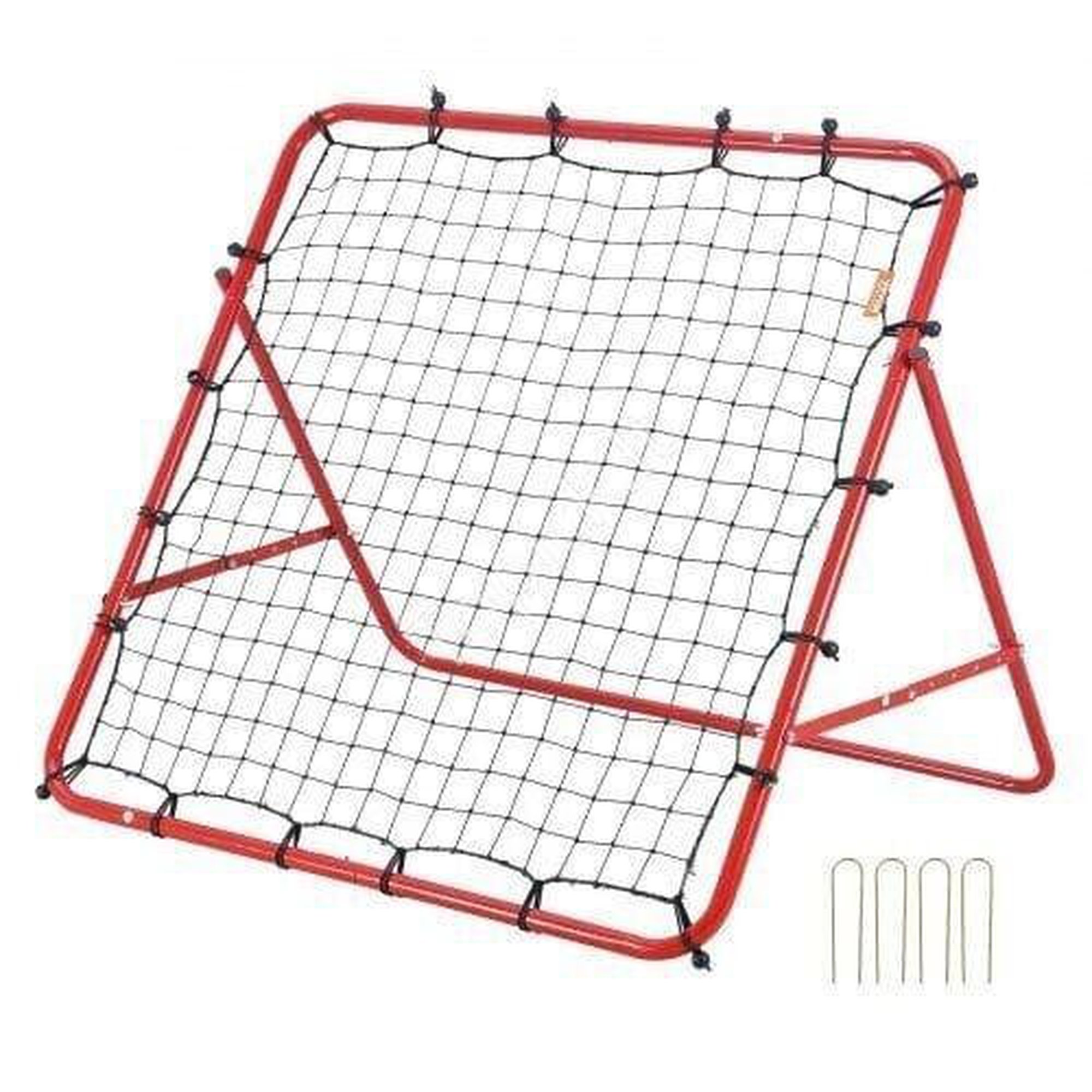 Jalkapallon harjoitusrebounder lapsille – säädettävä kimpoava verkko 48×48 mm, kokoontaitettava ja kannettava