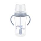 NUK Perfect Match -tuttipullo kahvoilla ja pillillä, 260 ml, pingviini, 8 kk+