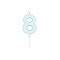Globos Cake candle 4.5cm Pastel Blue no. 8 – kuva 1
