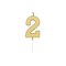 Globos Cake Candle 4.5cm Metallic Gold no. 2 – kuva 1