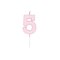 Globos Cake candle 4.5cm Pastel Pink no. 5 – kuva 1