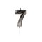 Globos Cake candle 6cm Metallic Black no. 7 – kuva 1