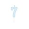 Globos Cake candle 4.5cm Pastel Blue no. 7 – kuva 1