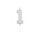 Globos Cake Candle 4.5cm Metallic Silver no. 1 – kuva 1