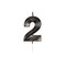 Globos Cake Candle 6cm Metallic Black no. 2 – kuva 1