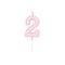 Globos Cake candle 4.5cm Pastel Pink no. 2 – kuva 1