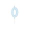Globos Cake candle 4.5cm Pastel Blue no. 0 – kuva 1
